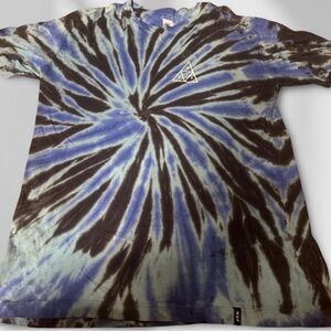 HUF Blue and Black Tie-Dye Tee